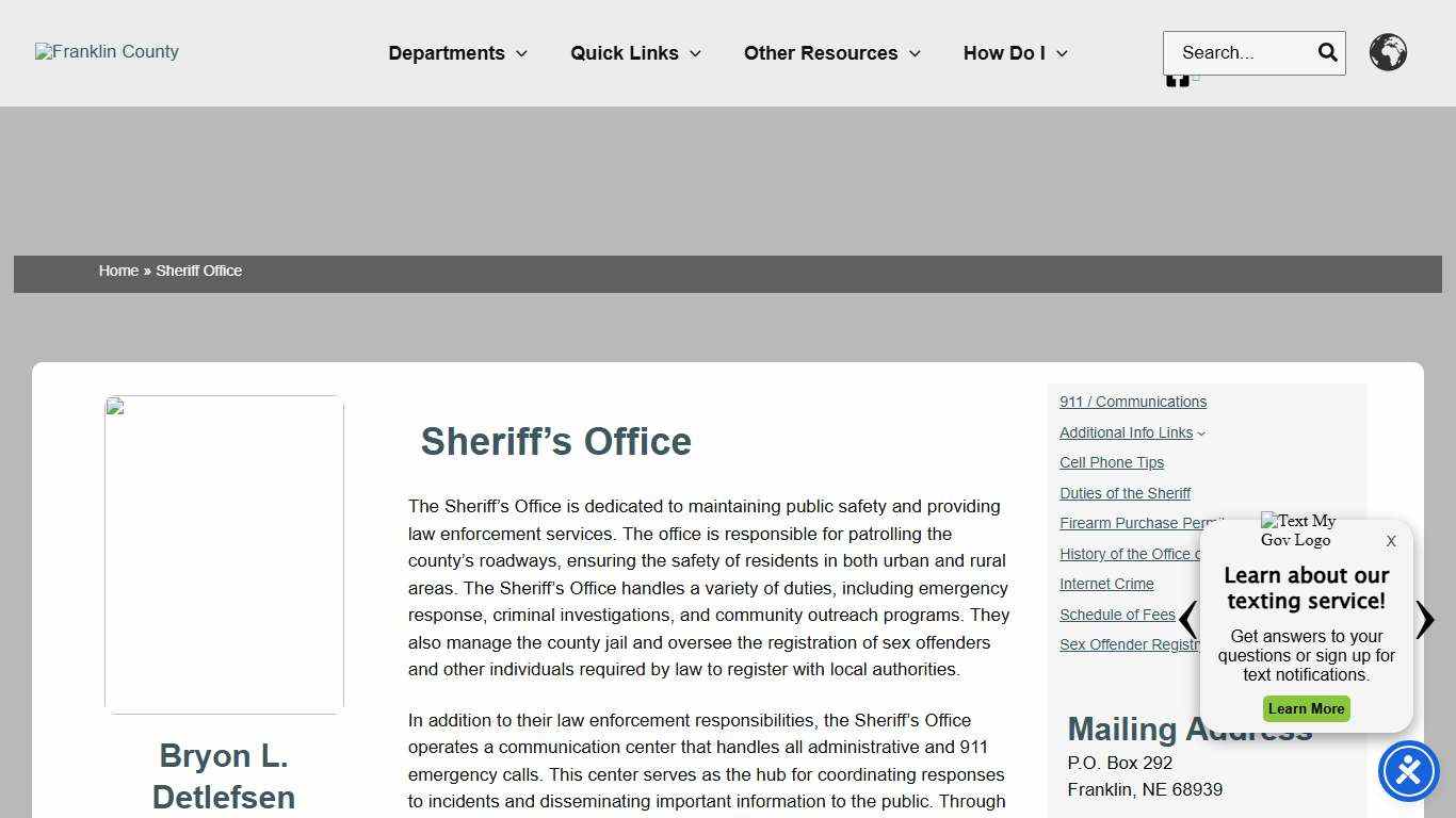 Sheriff Office – Franklin County